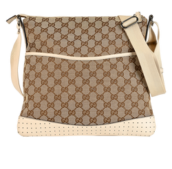 GG Shoulder Bag, Canvas, Beige, 2123, DB, 2*